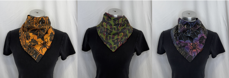 Mad Drool™ Spooky Halloween Triangle Reversible Absorbent Bandana- SALE!