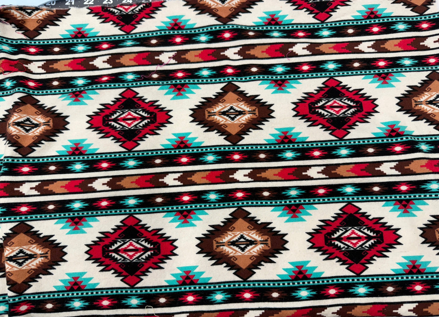 Teen Size Triangle Reversible Bandana Bib with Snaps-Aztec Print Flannel