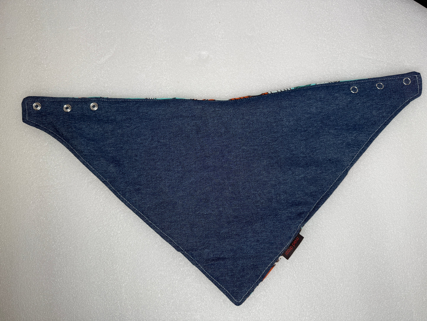 Adult Size Triangle Reversible Absorbent Bandana with Snaps-Horses
