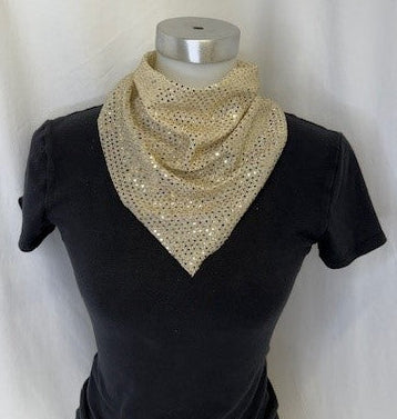 Sparkly gold absorbent bandana