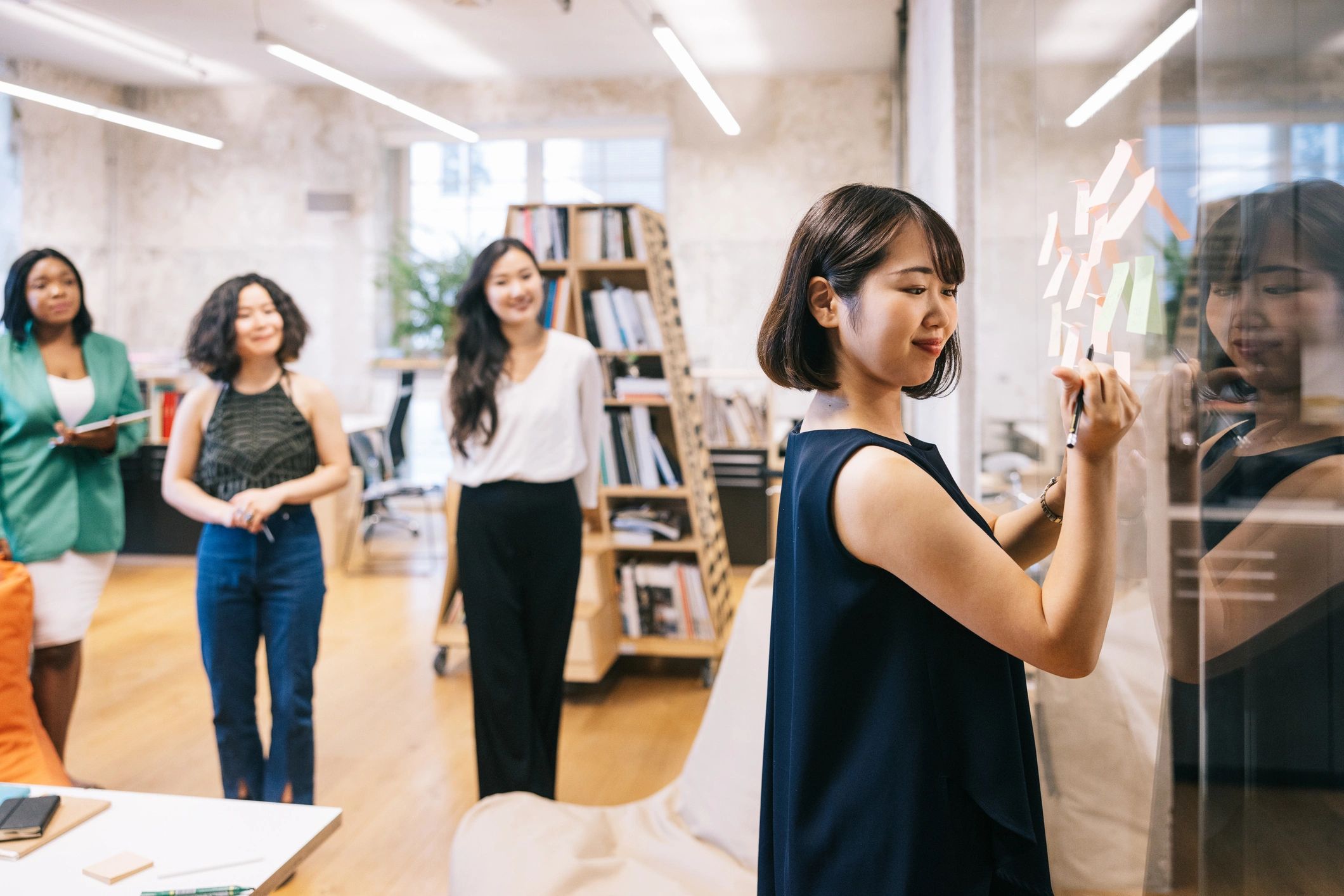 Workshop planning board representing client collaboration